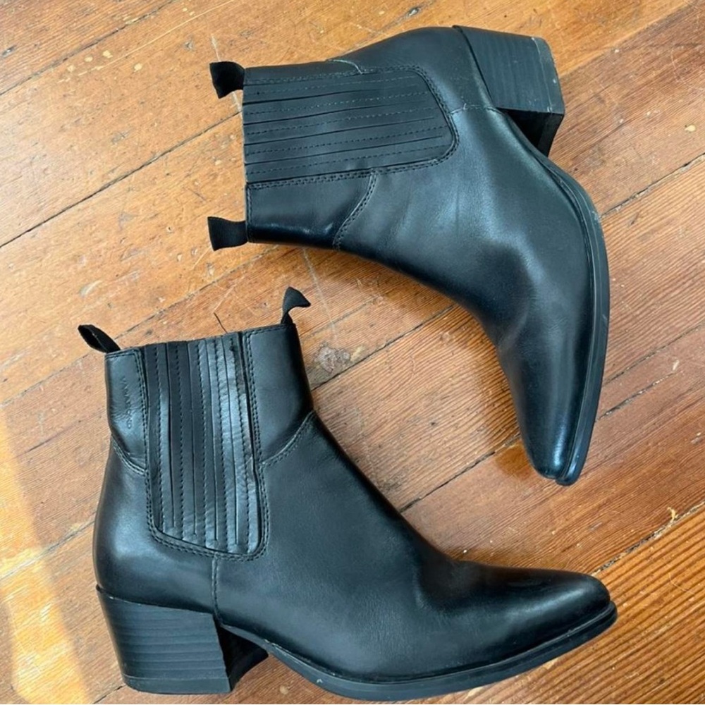 Black Leather Ankle Boots